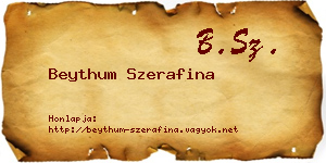 Beythum Szerafina névjegykártya